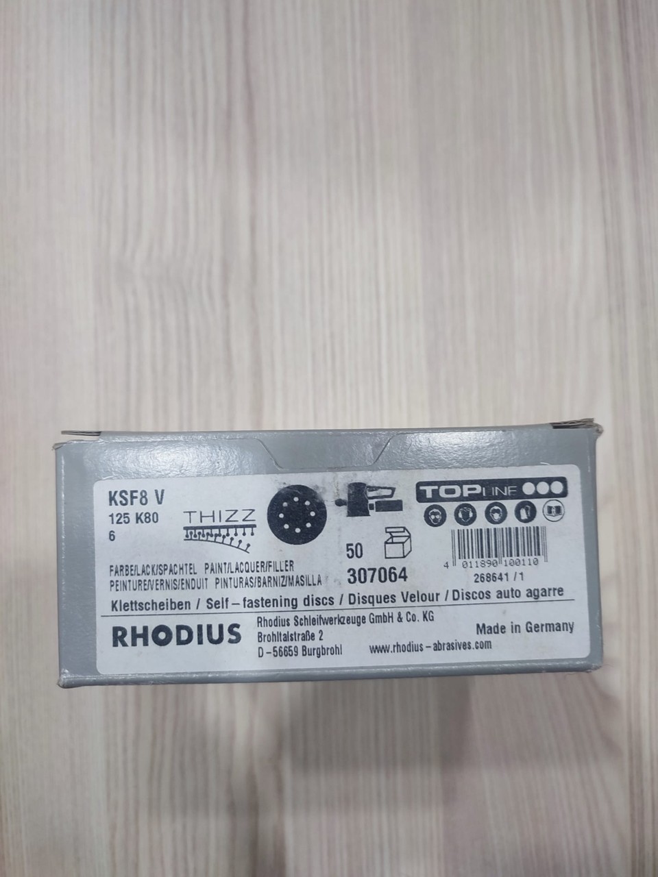 Rhodıus Zımpara 125 Lik6 Delik Cırt Zımpara görsel 1